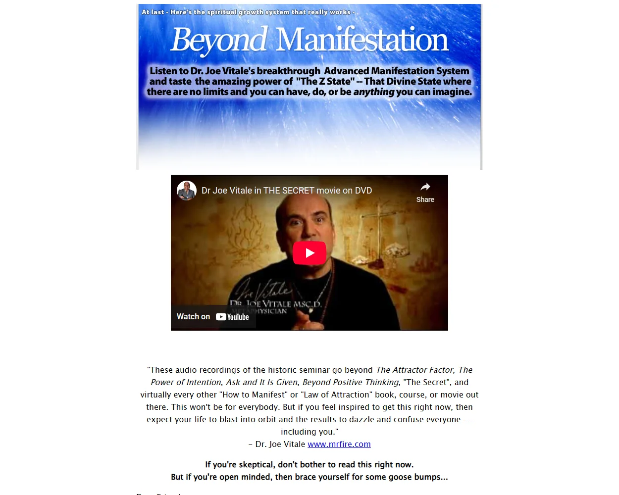 Beyond Manifestation Beyond Manifestation