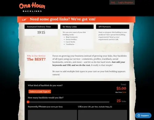 One Hour Backlinks