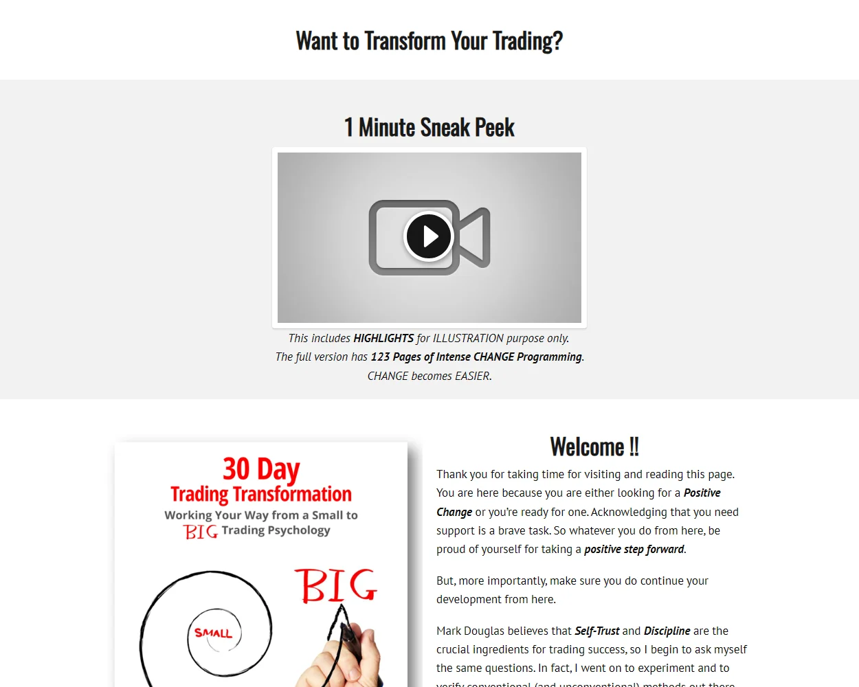 30 Day Trading Transformation 30 Day Trading Transformation