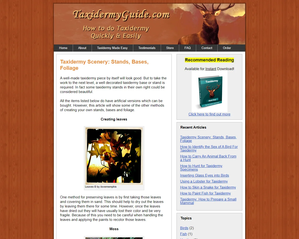 Taxidermy Made Easy Taxidermy Made Easy
