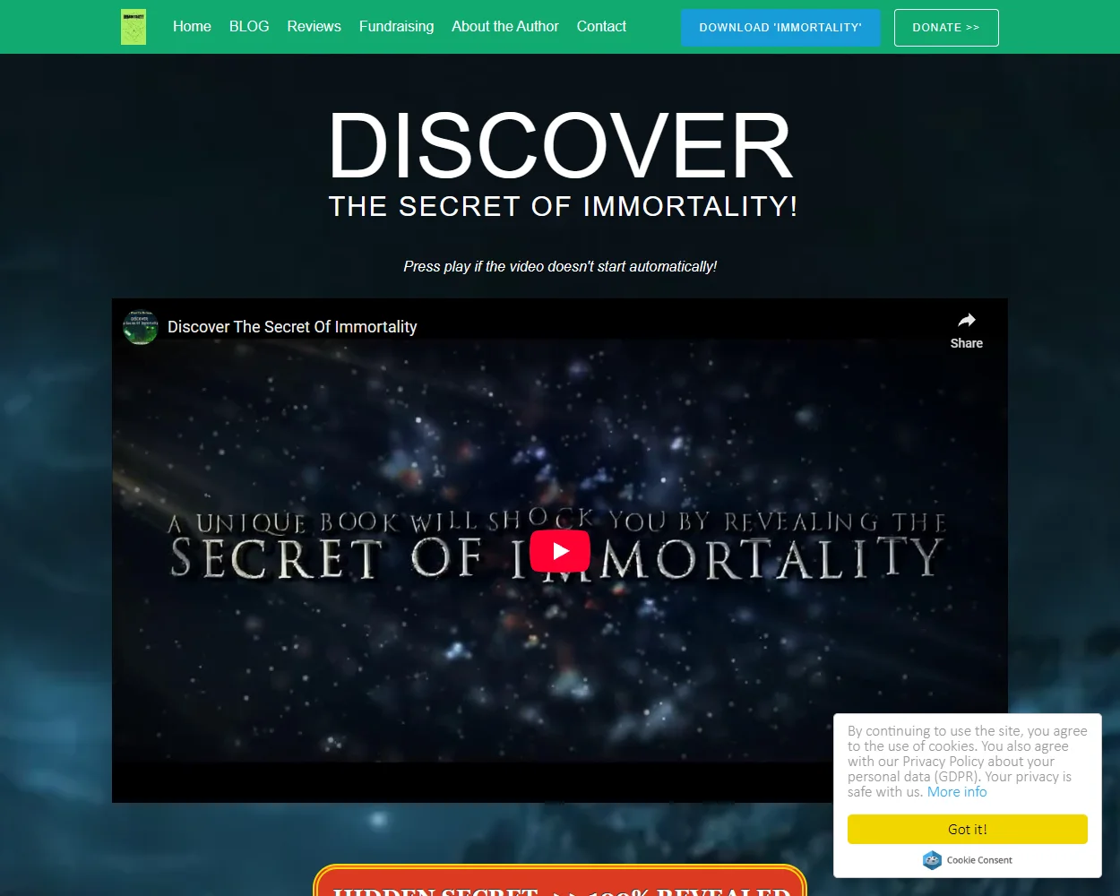 The Immortality Secret The Immortality Secret