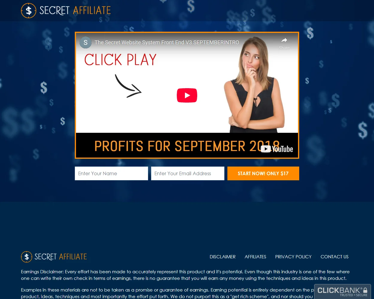 Secret Affiliate Website Secret Affiliate Website