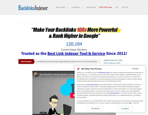 Backlinks Indexer