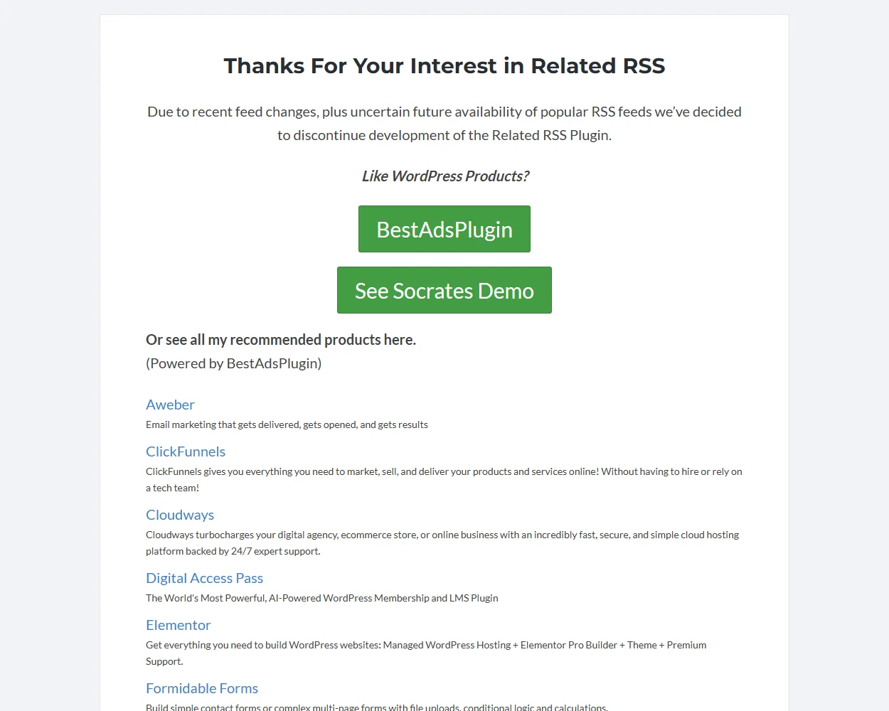 Related RSS Plugin Related RSS Plugin