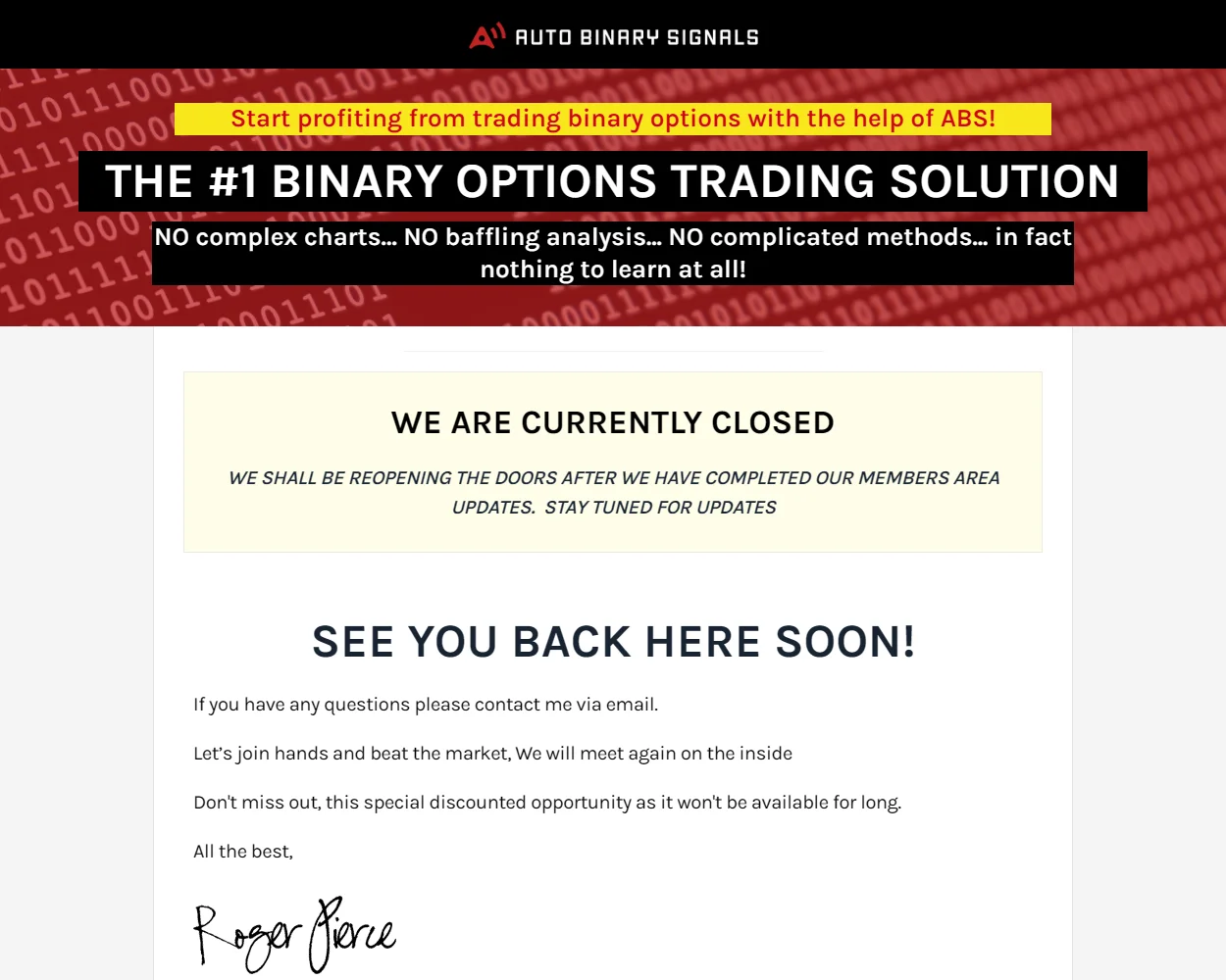Auto Binary Signals Auto Binary Signals